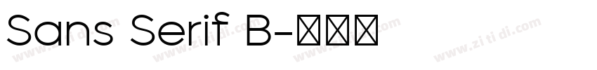 Sans Serif B字体转换 Sans Serif B字体转换